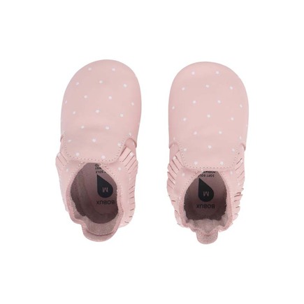 Chaussons en cuir 20-21 soft soles Rose Clair Etoiles L BOBUX