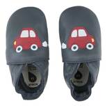 Chaussons en cuir Soft Soles Voiture de course Marine S