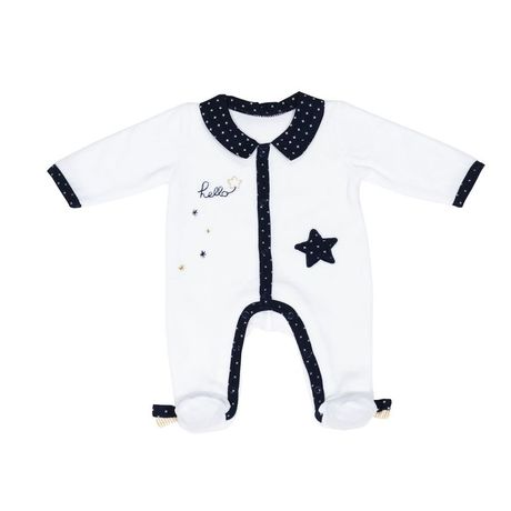 Pyjama Velours Blanc Garcon Naissance Hello Vente En Ligne De Linge De Lit Bebe Bebe9