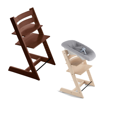 Bundle Chaise haute TRIPP TRAPP Noyer + Newborn Set STOKKE