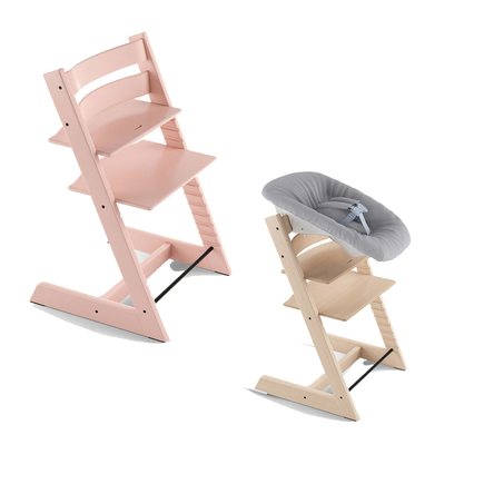 Bundle Chaise haute TRIPP TRAPP Rose Serein + Newborn Set STOKKE
