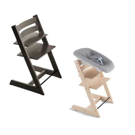 Bundle Chaise haute TRIPP TRAPP Gris Brume + Newborn Set STOKKE