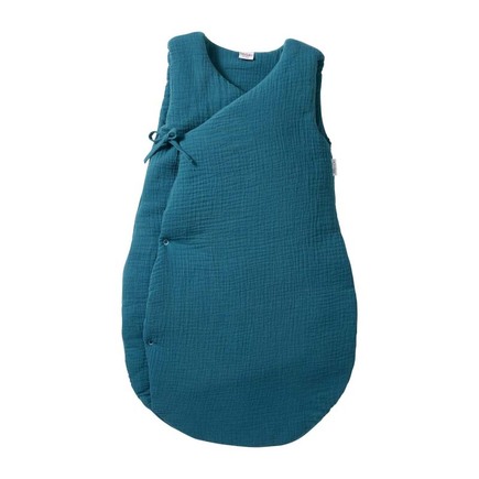 Gigoteuse double gaze ouatinée forme kimono Vert Paon BB&CO