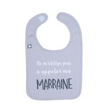 Bavoir Marraine Gris clair