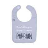 Bavoir Parrain Gris clair
