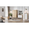 Chambre TRIO VINTAGE Lit 70x140 Commode Armoire Bois Blanc VOX - 2