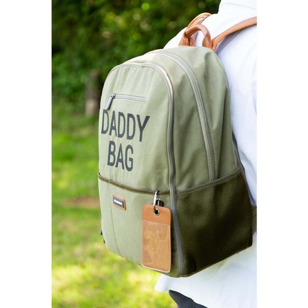 Daddy Bagpack Sac à langer Canvas Kaki CHILDHOME - 5