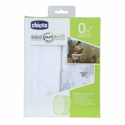 Lot de 2 draps housse Baby Hug 4 in 1 Grey Sheep CHICCO - 2