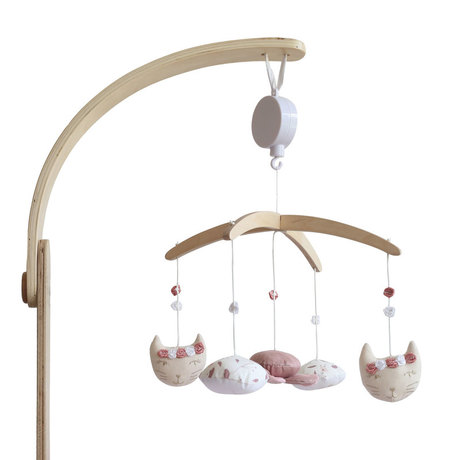 Mobile Musical En Bois Rose Et Lili Vente En Ligne De Jouet D Eveil Bebe9