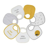 Lot de 7 bavoirs de naissance Oiseaux