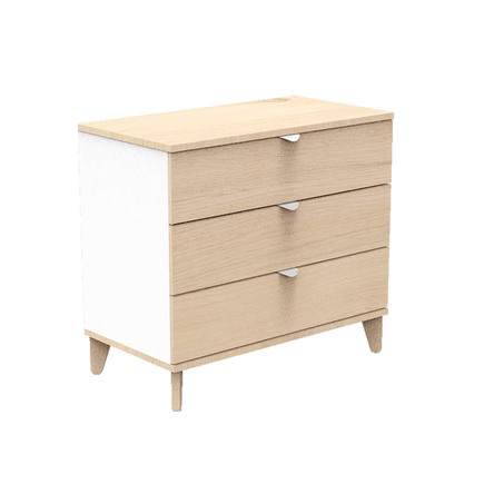 Chambre TRIO lit 60x120 cm + commode + armoire AUBIN Bois BEBE9 CREATION - 2