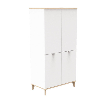 Chambre TRIO lit 60x120 cm + commode + armoire AUBIN Blanc BEBE9 CREATION - 4