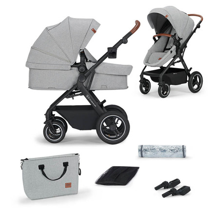 Poussette convertible 3en1 BTOUR Grise claire KINDERKRAFT - 13