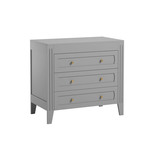 Commode 3 tiroirs MILENNE by Vox Gris clair