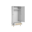 Armoire 2 portes CANNE Blanc VOX - 2