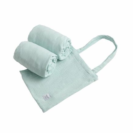 Lot de 2 Draps-Housse rectangles 70x140 AQUA SAUTHON ORIGINAL  - 3
