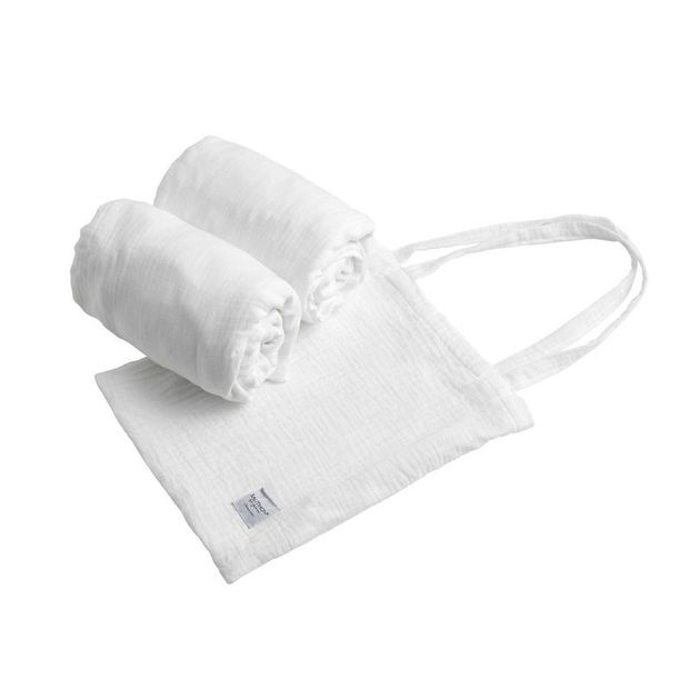Lot de 2 Draps-Housse ovales 70x140 CRISTAL SAUTHON ORIGINAL 
