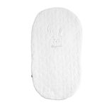Couvre-lit ovale original Blanc CRISTAL pour berceau 50x90
