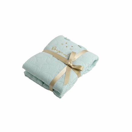 Couvre-lit rectangle AQUA pour berceau 50x90 SAUTHON ORIGINAL  - 3