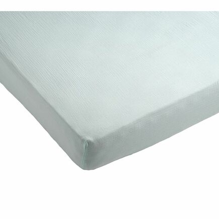 Lot de 2 Draps-Housse rectangles AQUA pour berceau 50x90 SAUTHON ORIGINAL 