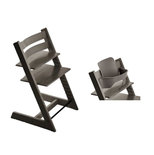 Chaise haute TRIPP TRAPP + BabySet Gris brume OFFERT