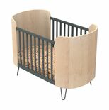 Little big bed 140x70 pieds fil Gris Volcan GALOPIN