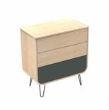 Commode gris volcan pieds fil GALOPIN