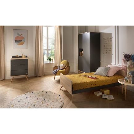 Lit combiné évolutif 120x60 Gris Volcan Boréale  SAUTHON ORIGINAL  - 2