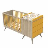 Lit combiné évolutif 120x60 Boréale Jaune Mimosa 