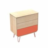 Commode corail pieds fil GALOPIN