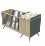 Lit combiné évolutif 120x60 Gris Volcan Boréale 