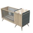 Lit combiné évolutif 120x60 Gris Volcan Boréale  SAUTHON ORIGINAL 