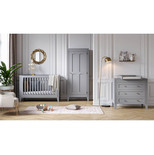 Chambre TRIO Lit 70x140 Commode Armoire MILENNE by Vox Gris clair