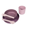 Set vaisselle Biodégradable CPLA 5 pièces rose mauve  BOJUNGLE - 3