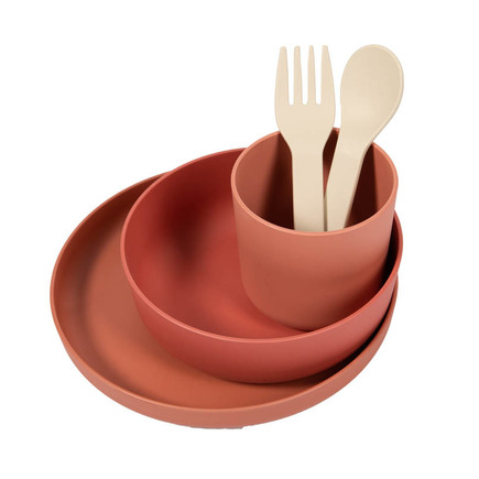 Set vaisselle Biodégradable CPLA 5 pièces terracota BOJUNGLE