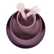 Set vaisselle Biodégradable CPLA 5 pièces rose mauve  BOJUNGLE - 2
