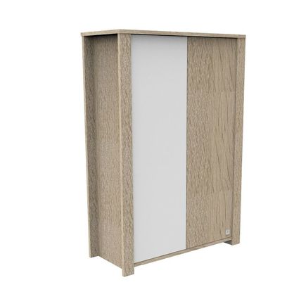 Armoire 2 portes ANTONIN Bois Blanc SAUTHON