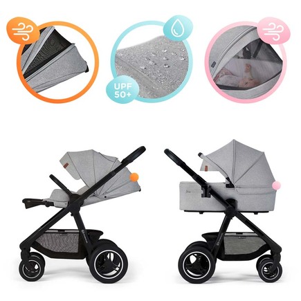 Kinderkraft Poussette Duo EVOLUTION COOCON, 2 en 1, Poussette