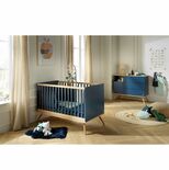 Chambre DUO Lit 70x140 Commode Boréale Bleu Nuit