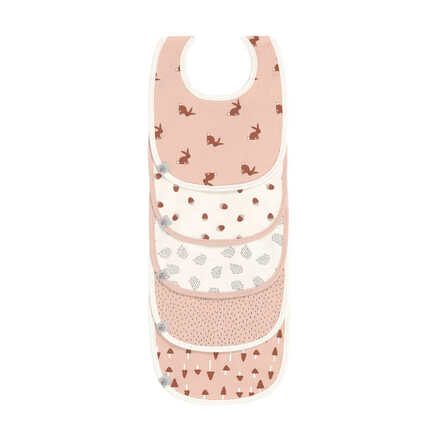 Lot de 5 bavoirs éponge Lapin Rose LASSIG, Vente en ligne de Bavoir et  lange bébé