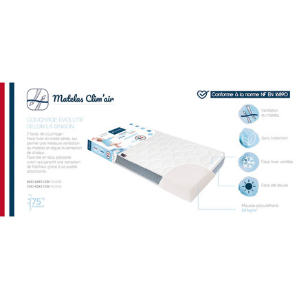 Matelas Clim Air 60x120 cm CANDIDE - 4