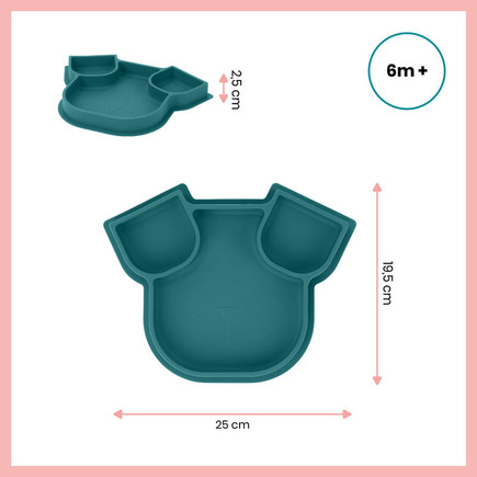 Assiette silicone compartimentée ISY PLATE chien bleu BABYMOOV - 5