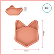 Assiette silicone compartimentée ISY PLATE renard terracotta BABYMOOV - 4