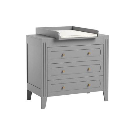 Chambre DUO Lit 70x140 Commode MILENNE by Vox Gris clair VOX - 5