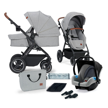 Poussette convertible 3en1 BTOUR Grise claire KINDERKRAFT