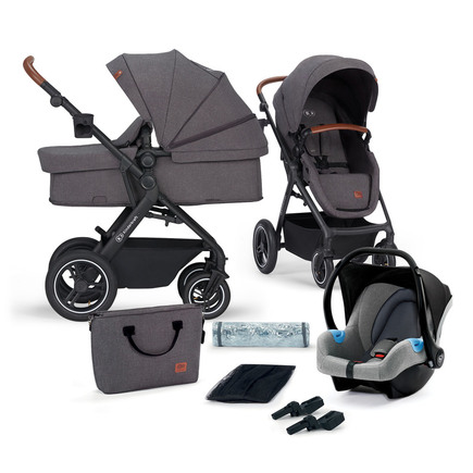 Kinderkraft poussette trio combinée 3en1 gris - Kinderkraft