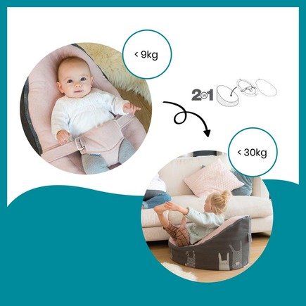 Baby Pouf de Monsieur Bébé, votre transat évolutif 2 en 1