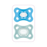 2 sucettes Comfort 2-6 mois Silicone Bleu