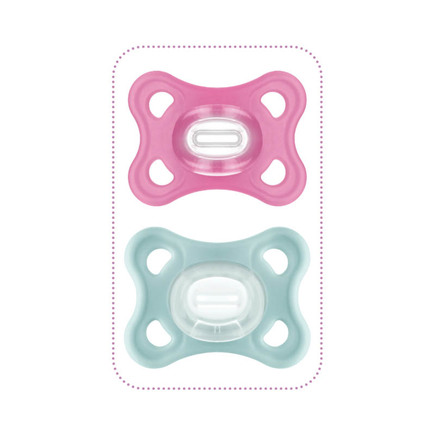 2 sucettes Comfort 2-6 mois Silicone Rose MAM