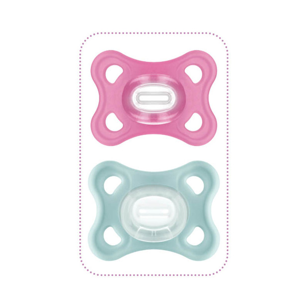 2 sucettes Comfort 2-6 mois Silicone Rose MAM